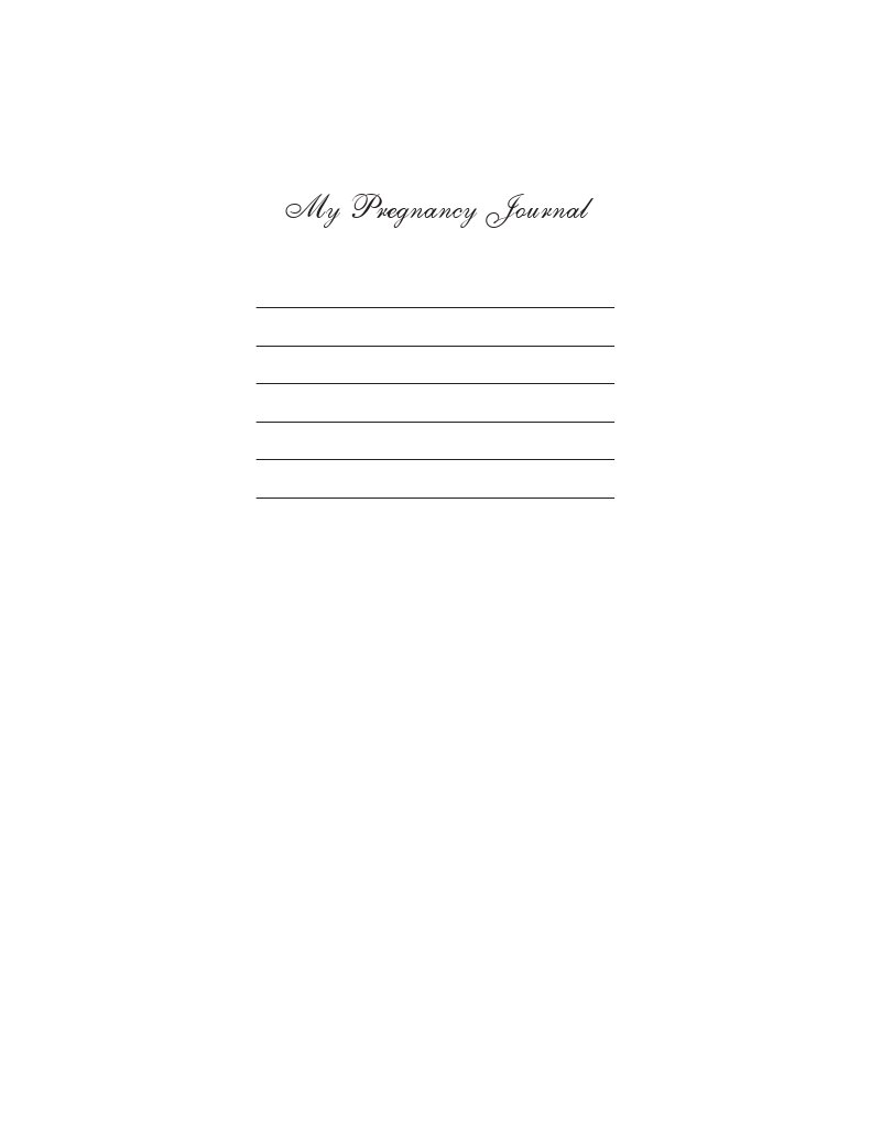 Printable Pregnancy Journal Pages | PDF