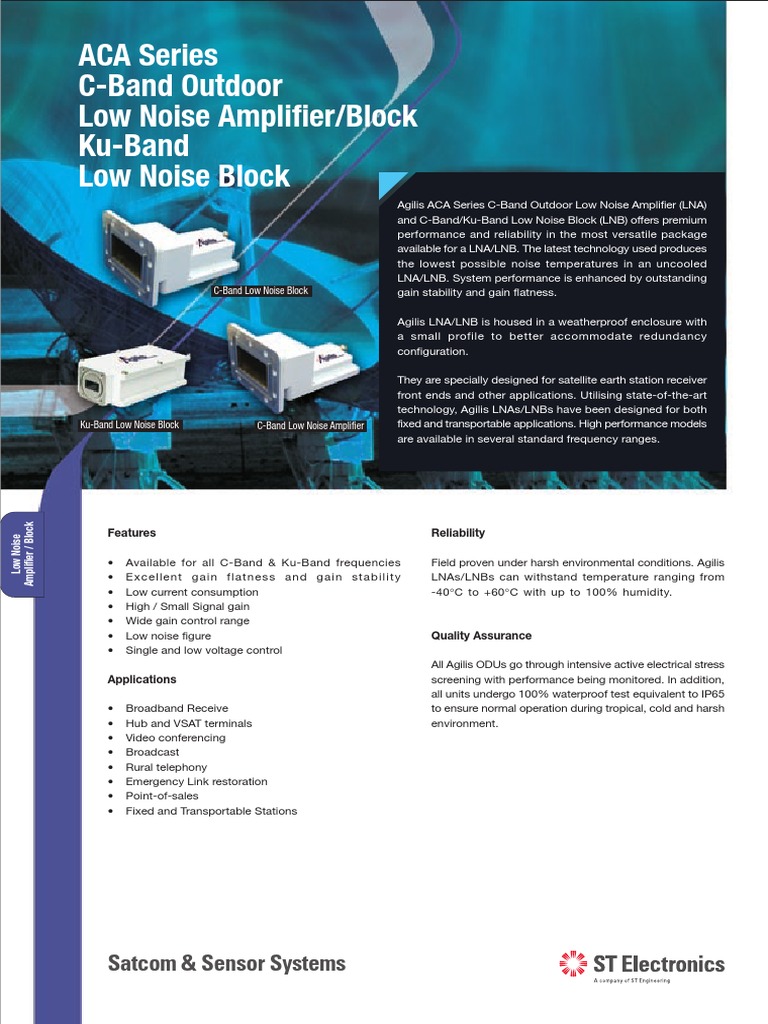 ACA Series CBand Outdoor Low Noise Amplifier/Block KuBand Low Noise