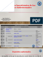 Clasificación Barotérmica de Los Depósitos Hidrotermales