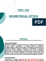 PHY-123 Geometrical Optics