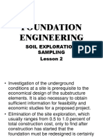 Foundation Engineering: Soil Exploration/ Sampling Lesson 2