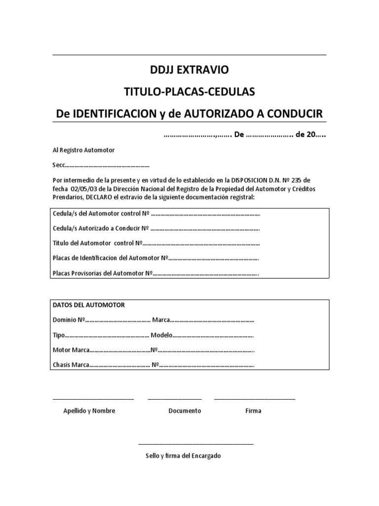 Declaración de Extravio de Títulos | PDF | Tecnología