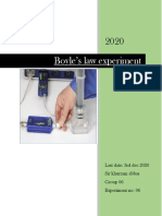 Boyle's Law Experiment: Last Date: 3rd Dec 2020 Sir Khurram Abbas Group 06 Experiment No: 06