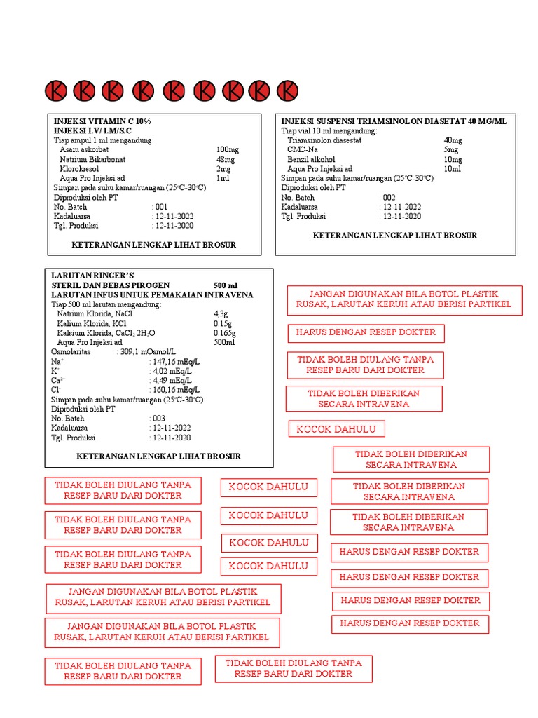Label dan Resep untuk Praktikum Medis | PDF