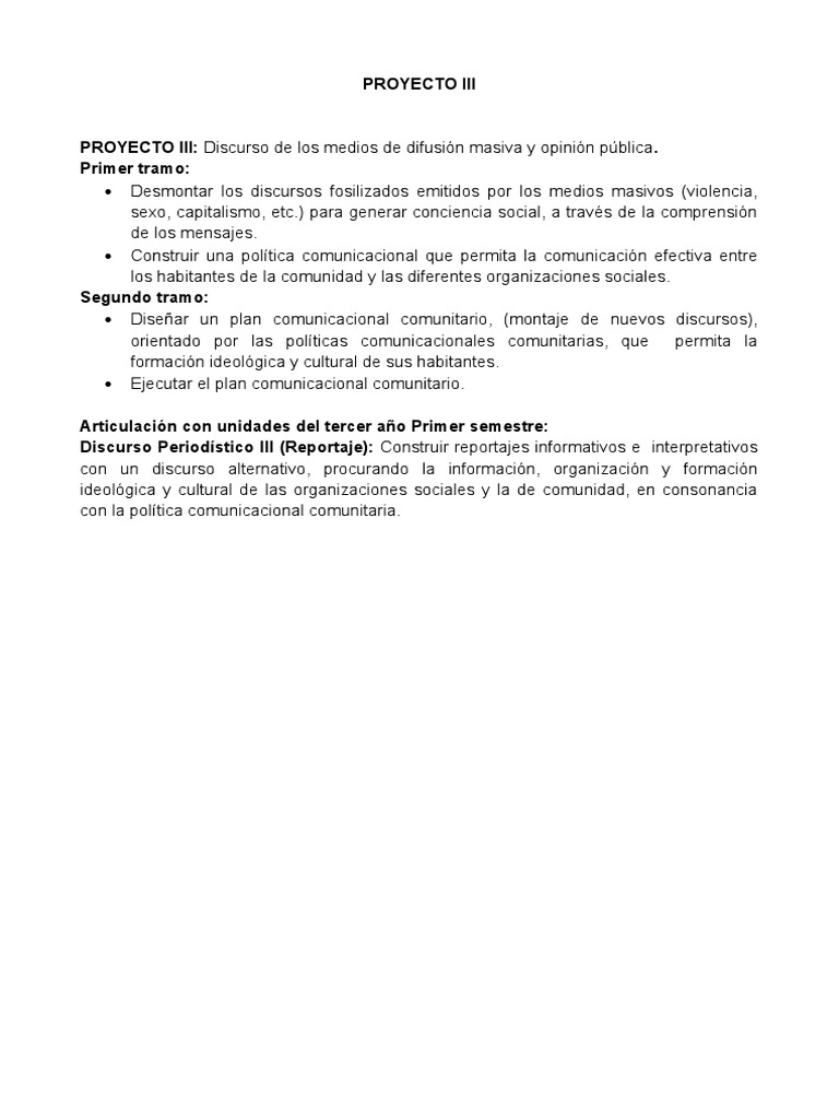 Proyecto Iii | PDF