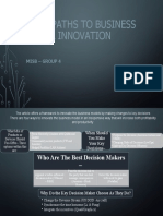 4 PATHS TO BUSINESS MODEL INNOVATION