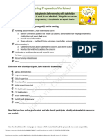 This Study Resource Was: Stakeholder Meeting Preparation Worksheet