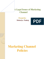 Policies & Legal Issues of Marketing Channel: Present by