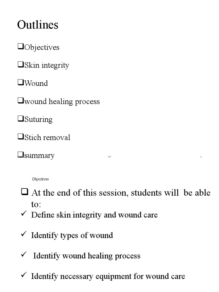 Skin Integrity Wound Healing PPT PDF Wound Healing Skin