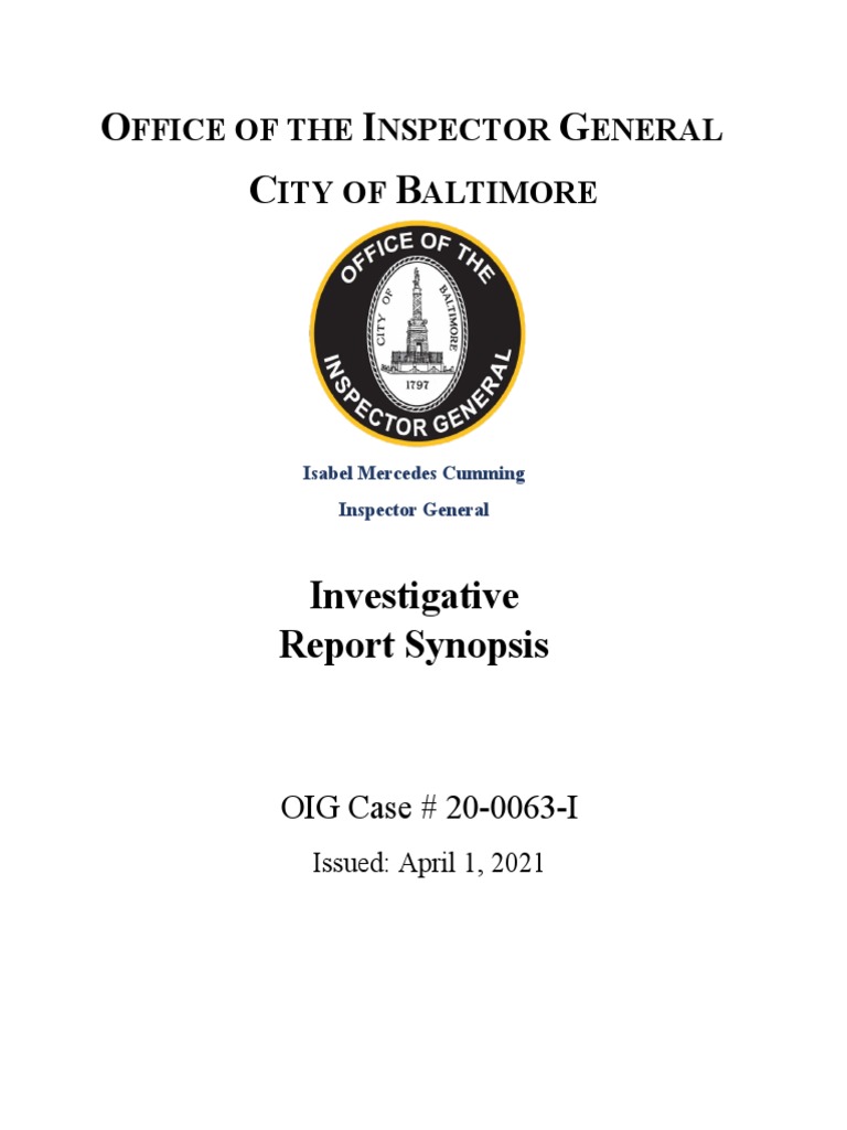 Carroll Park Report | PDF | Baltimore | Strategic Planning