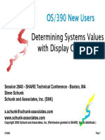 Determining System Values Using System Display