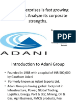 Adani Enterprises Is Fast Growing Company. Analyze Its Corporate Strengths