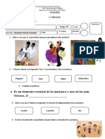 Examen de danza de la unidad 1 de la institución educativa privada Fray Martín de Porres