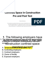 Pre and Post Test Construction Confined Space