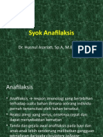 Syok Anafilaksis: Dr. Husnul Asariati, Sp.A, M.Biomed