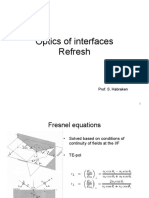 Optics of Interfaces Refresh: Prof. S. Habraken