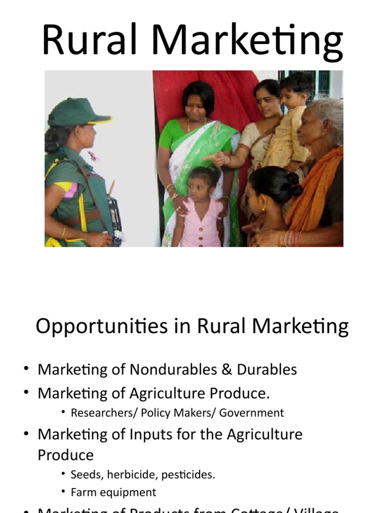 Rural Marketing 1 | PDF | Agriculture | Marketing