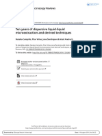 Ten Years of Dispersive Liquid-Liquid Microextraction and Derived Techniques