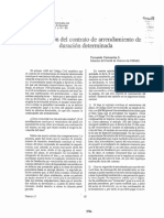 CANTUARIAS, Fernando. Conclusión Del Contrato de Arrendamiento de Duración Determinada.