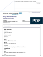 Application For Project Coordinator at ST George's University Hospitals NHS Foundation Trust - Trac - Jobs