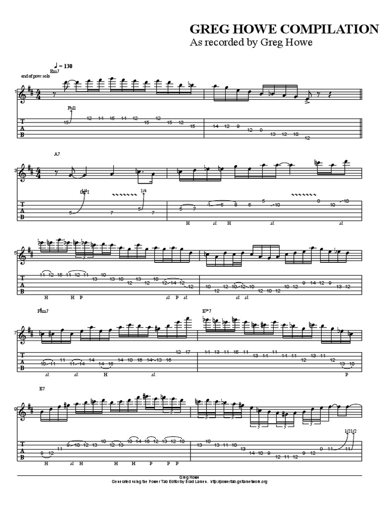 Greg Howe Compilation (Part 1) | PDF