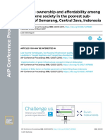 Housing Ownership and Affordability Among Low-Income Society in The Poorest Sub-District of Semarang, Central Java, Indonesia