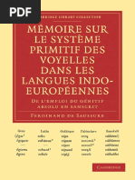 Mémoire Sur Le Systéme Primitif Des Voyelles Dans Les Langues Indo-Européennes by Ferdinand de Saussure