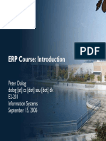 ERP Course: Introduction: Peter Dolog Dolog (At) Cs (Dot) Aau (Dot) DK E2-201 Information Systems September 15, 2006