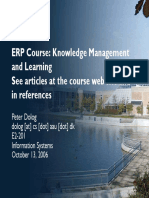 ERP Course: Knowledge Management and Learning See Articles at The Course Web Site and in References