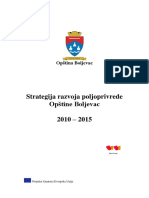Boljevac - Strategija Razvoja Poljoprivrede