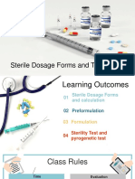 Sterile Dosage Forms and Technology