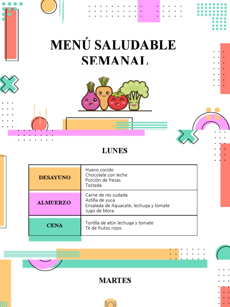 Menú Saludable Semanal | PDF