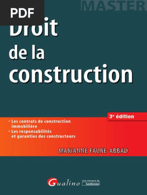 Droit de La Construction - 3e Édition  PDF  Logement  Assurance