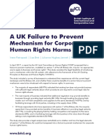 A UK Failure To Prevent: Mechanism For Corporate Human Rights