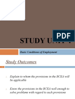 Unit 4 - Basic Conditions of Employment