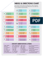 Crochet Symbols & Directions Chart