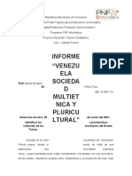Informe - Venezuela Sociedad Multietnica y Pluricultural.