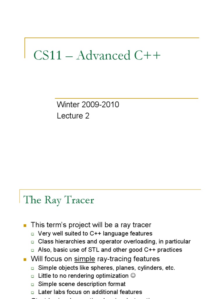 Implementing a Ray Tracer: Developing Fundamental C++ Classes for a 3D ...