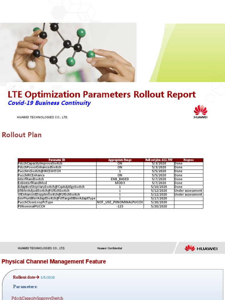 LTE Optimization Parameters Rollout Report PDF Data Transmission