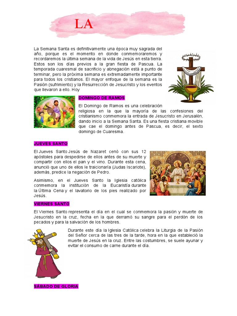 Símbolos y Significado de Semana Santa | PDF | Pascua de Resurrección ...