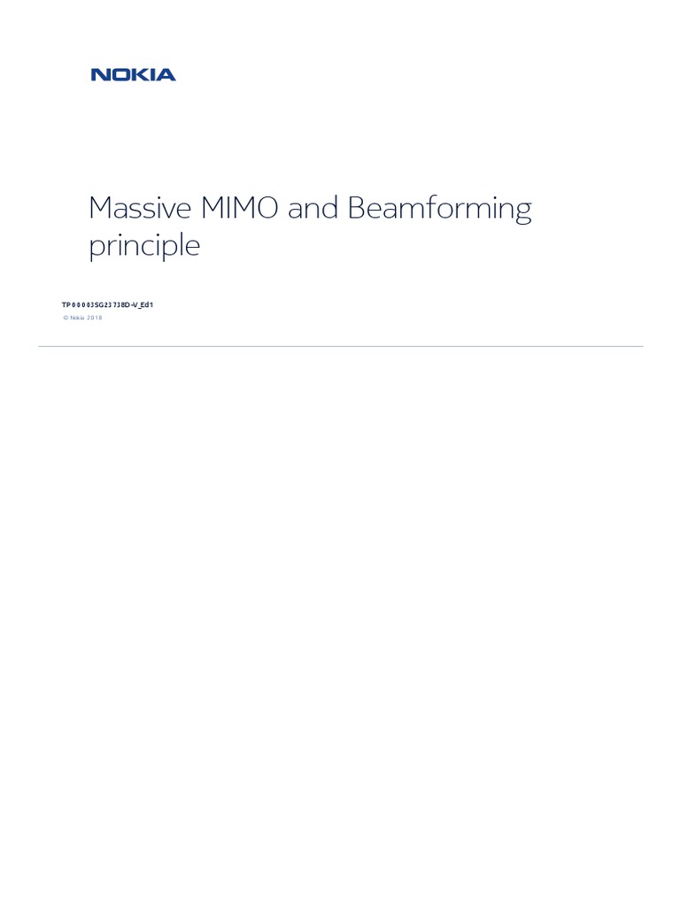 S03M06 TP00003SG23738DV Ed1 Massive MIMO and Beamforming Principle ...