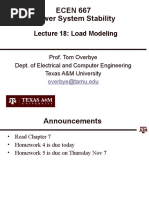 ECEN 667 Power System Stability: Lecture 18: Load Modeling