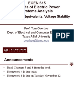 Lecture 19 Equivalents, Voltage Stability