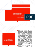Cohesion: Discourse Analysis Setyo Prasiyanto C., S.S., M.PD