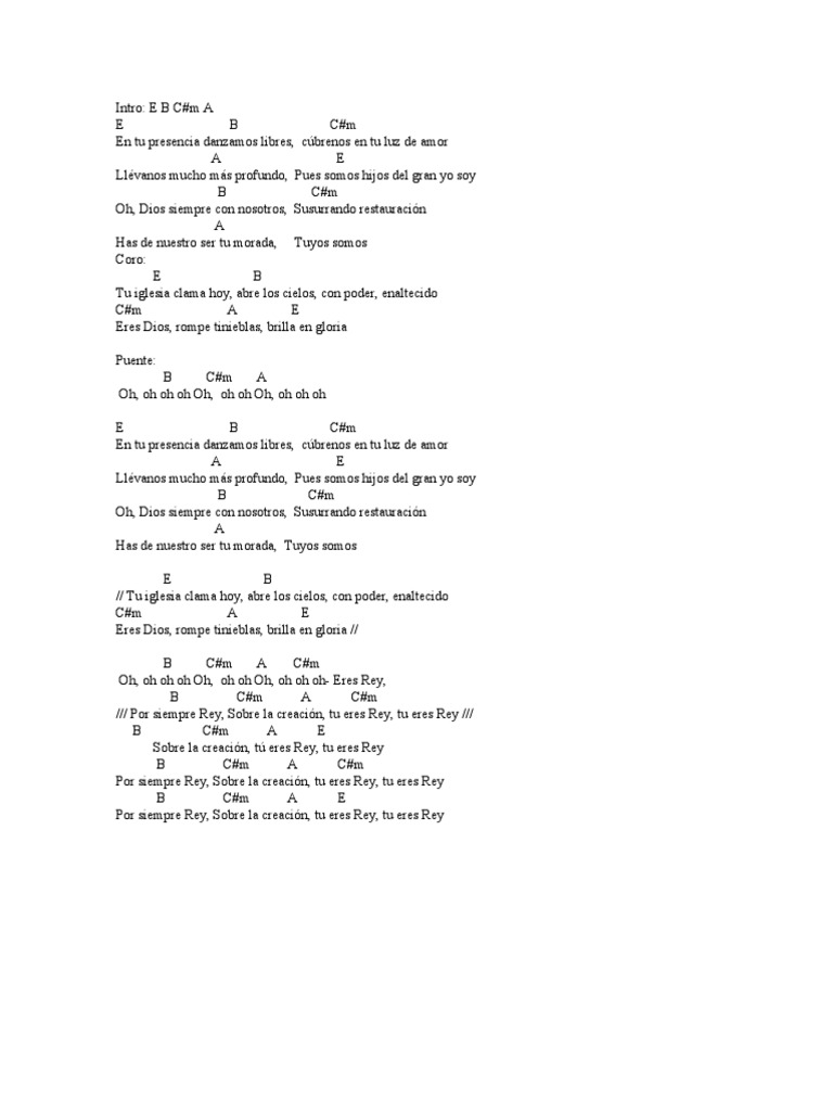 Letra y acordes de 