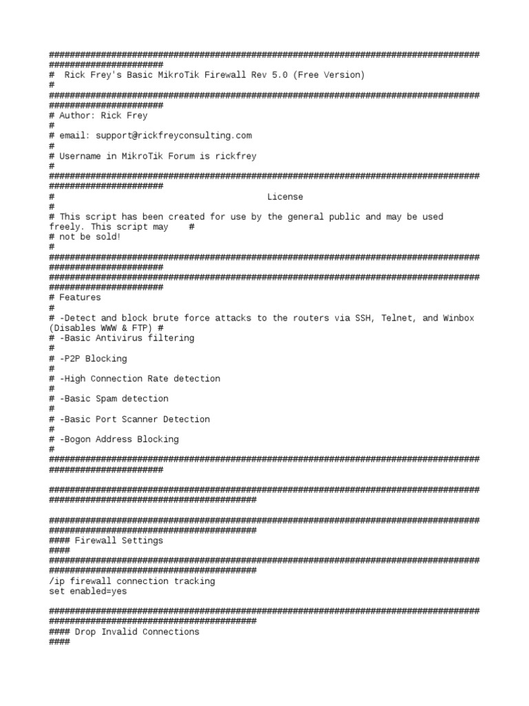 Mikrotik Firewall | PDF