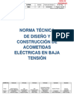 n042 Norma Técnica de Diseño y Construccion de Acometidas Electricas en Baja Tension