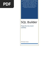 SQL BUILDER Synopsis