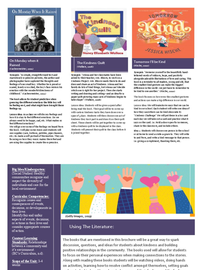 On Monday When It Rained The Kindness Quilt Tomorrow I'll Be Kind | PDF ...
