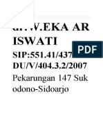 dr.W.EKA AR Iswati: SIP:551.41/437/IP. DU/V/404.3.2/2007